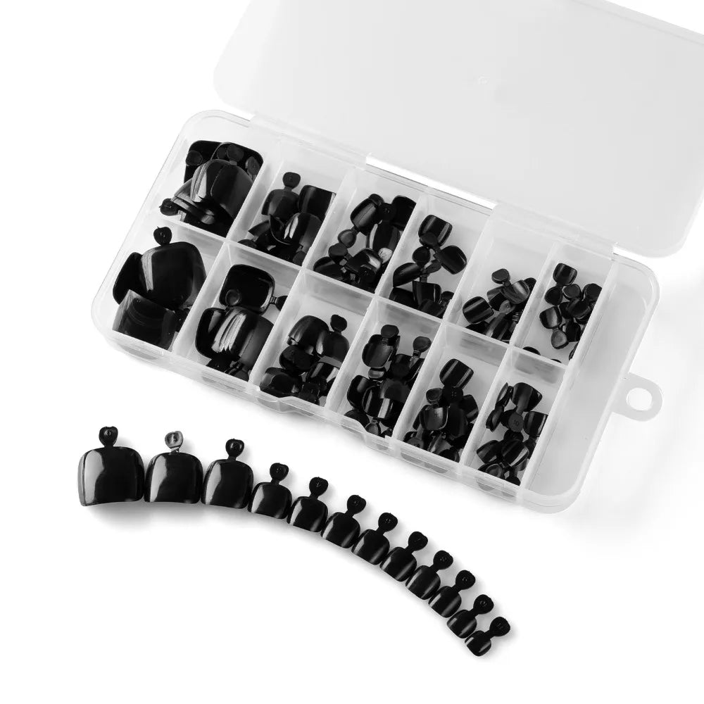 120pcs Press On Toenails – Fake Toe Nail Tips, 12 Sizes