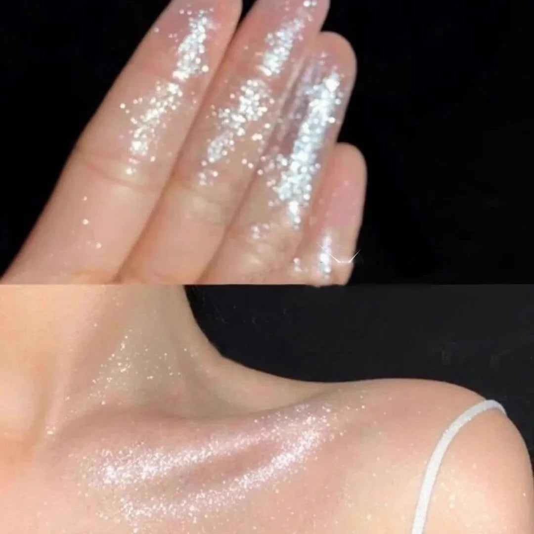 DIKALU Body Glitter Powder – Moonlight White Shimmer Highlighter Body Glitter Highlighter PRIMED