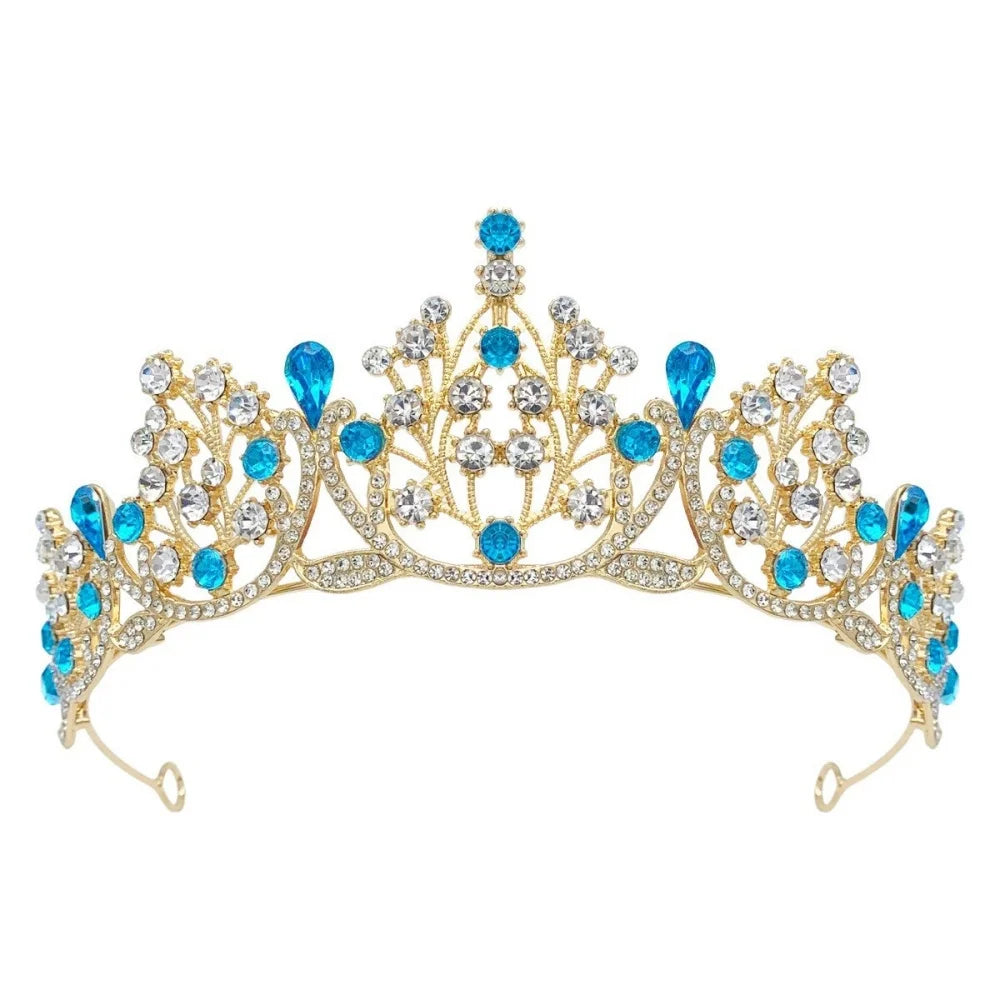 Rhinestone Crystal Tiara Crown Baroque Bridal Wedding Headband