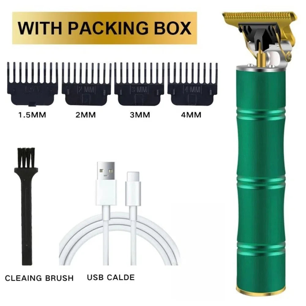 Cordless Professional T-Blade Hair Trimmer – Waterproof Clipper