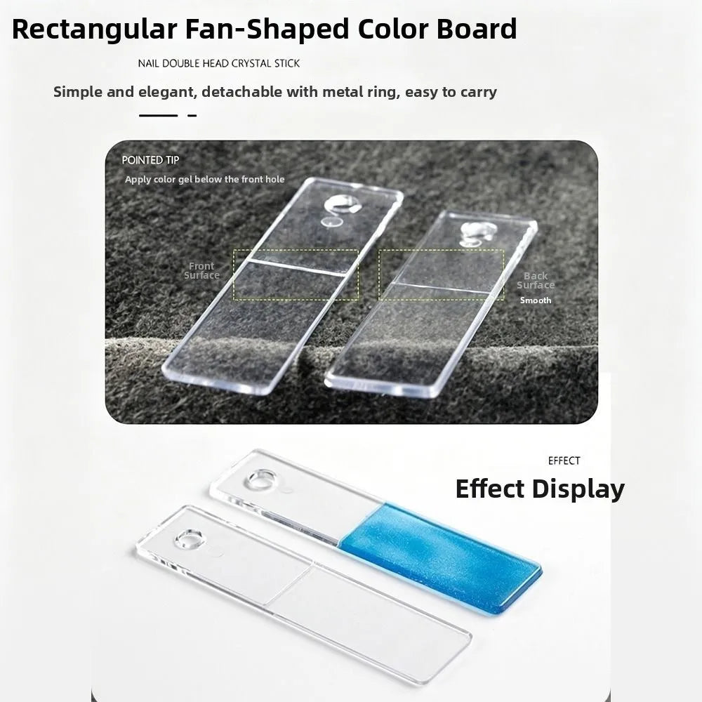 50Pcs Transparent Nail Tip Display Color Cards | ABS Nail Stand