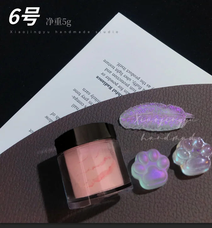 Holographic Nail Glitter Powder 10g – Silver & Gold Laser