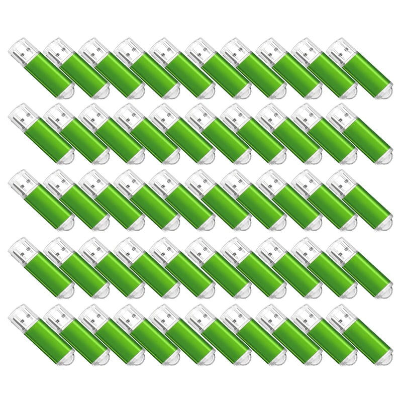 50-Pack USB 2.0 Flash Drives | Custom Logo | 128MB–128GB USB Flash Drive PRIMED Green-50PCS 64GB X50PCS China Mainland