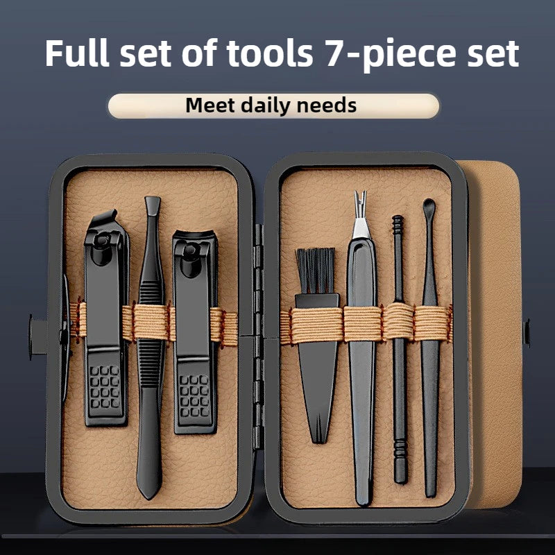 Stainless Steel Nail Clipper Set – Sharp Ergonomic Manicure Kit Nail Clipper Set PRIMED SET160-Brown7