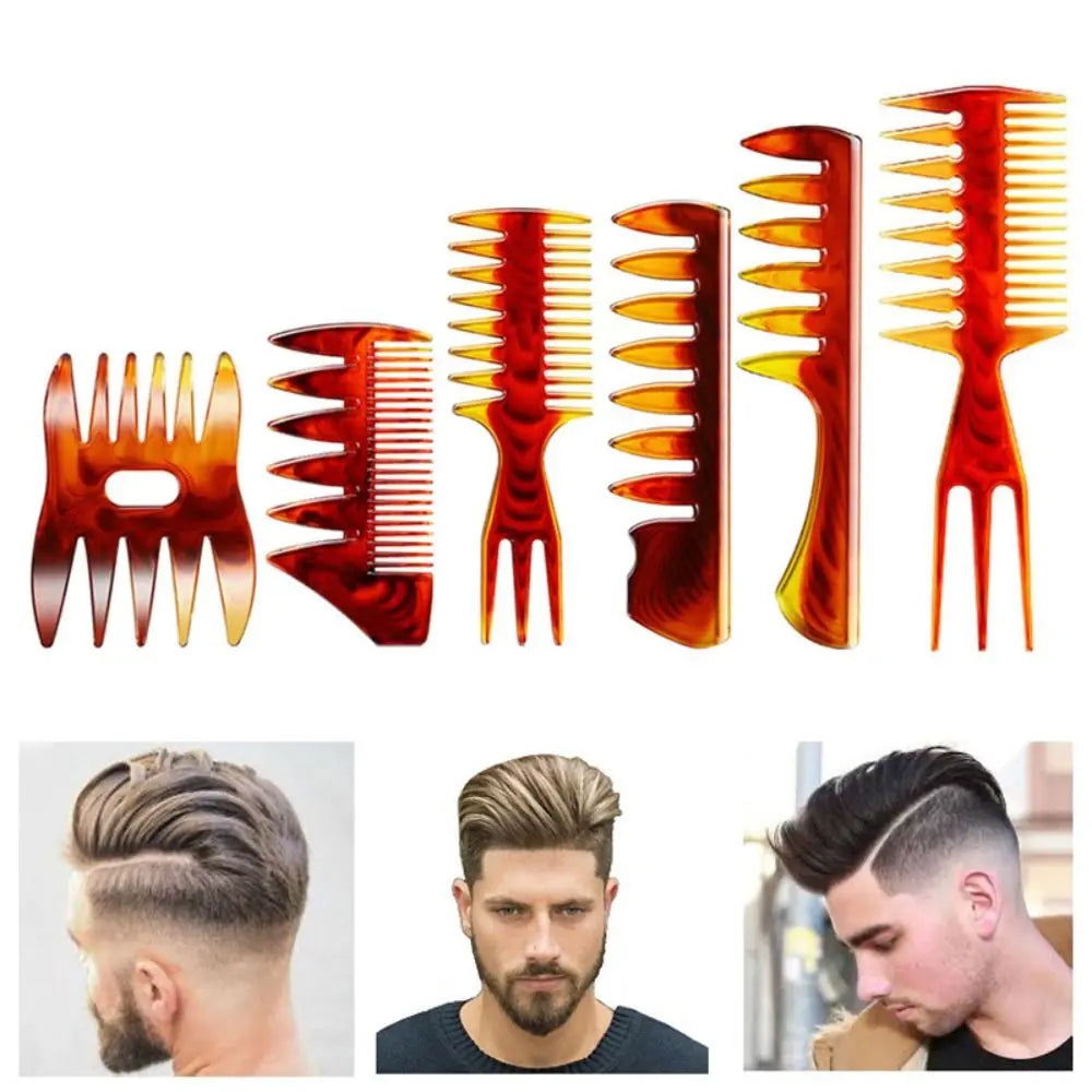 Wide Tooth Double-Sided Men's Barber Comb | Wood Hair Styling