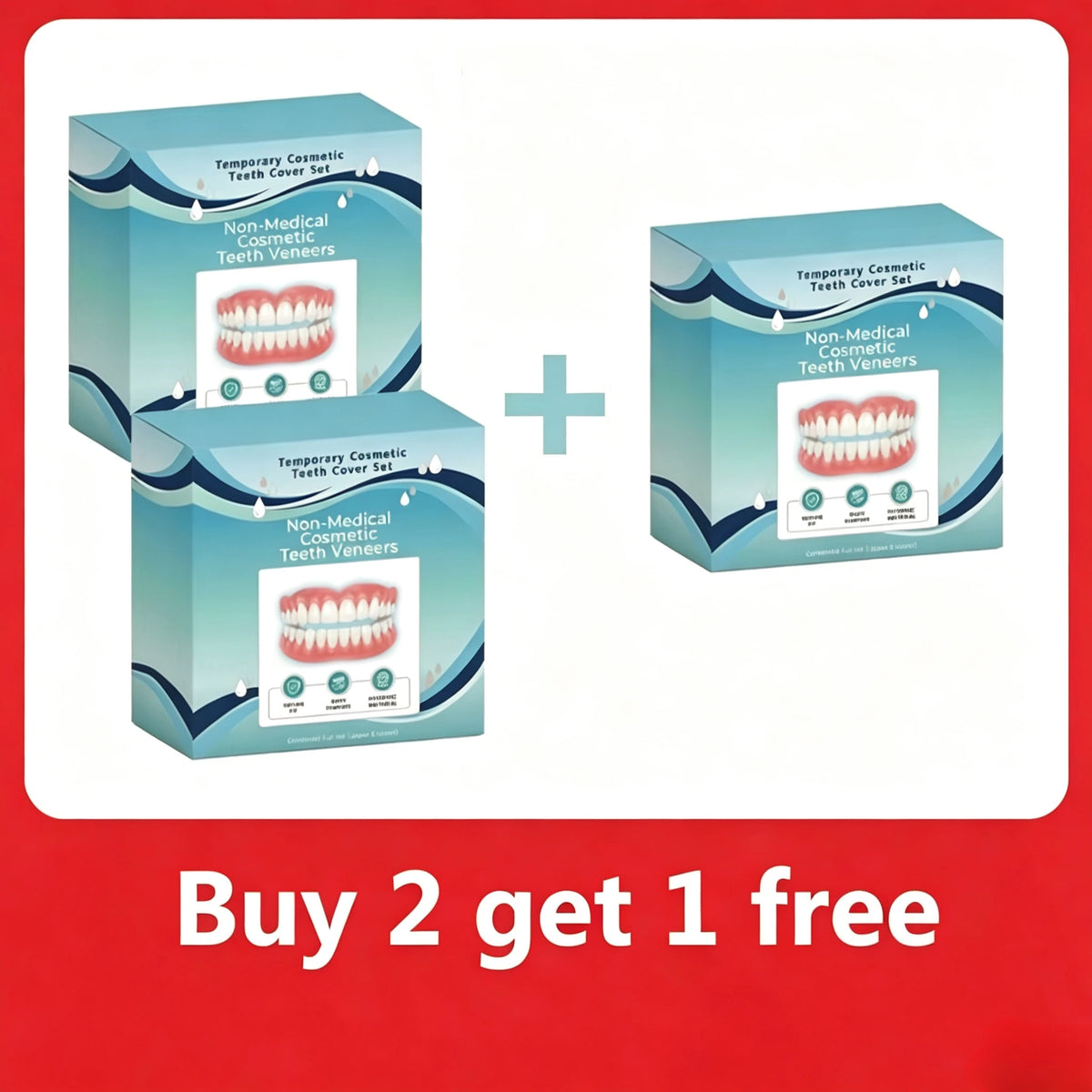 Soft Silicone Cosmetic Teeth Veneers Kit for Men & Women