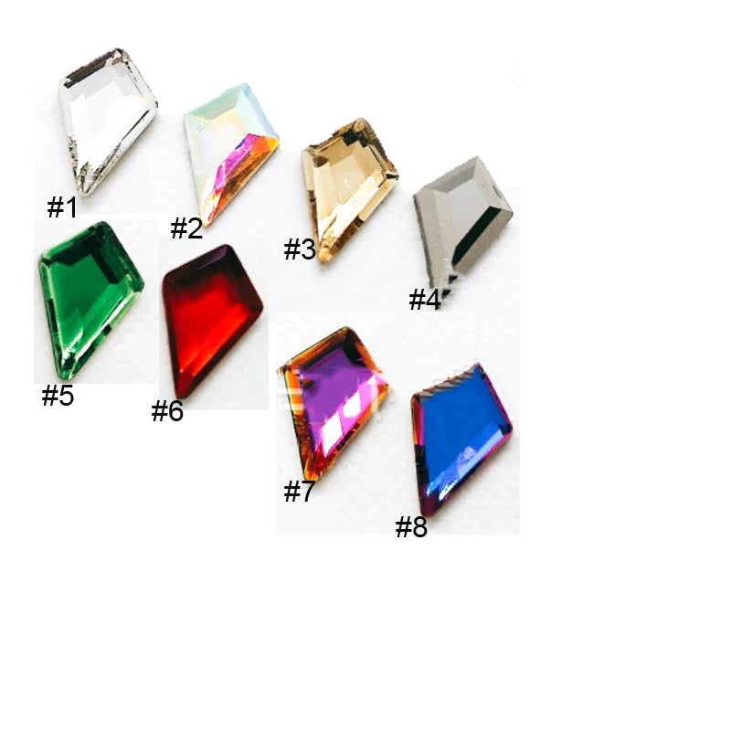50pc AB Crystal Flatback Glass Rhinestones for 3D Nail Art Nail Art Rhinestones PRIMED