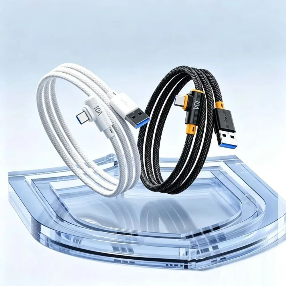 90° Elbow USB-A to USB-C Fast Charging Cable 1M–3M USB-C Charging Cable PRIMED