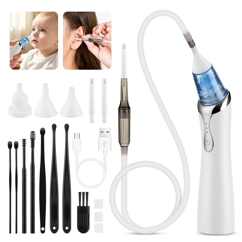 Hailicare 2-in-1 Electric Nasal Aspirator & Ear Wax Remover Baby Nasal Aspirator PRIMED