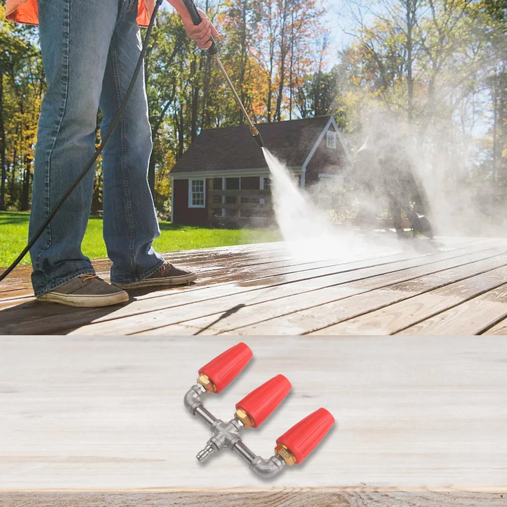 1/4" Stainless Steel Turbo Nozzle | 360° Rotating Quick Connect Pressure Washer Nozzle PRIMED
