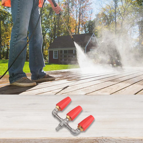 1/4" Stainless Steel Turbo Nozzle | 360° Rotating Quick Connect Pressure Washer Nozzle PRIMED