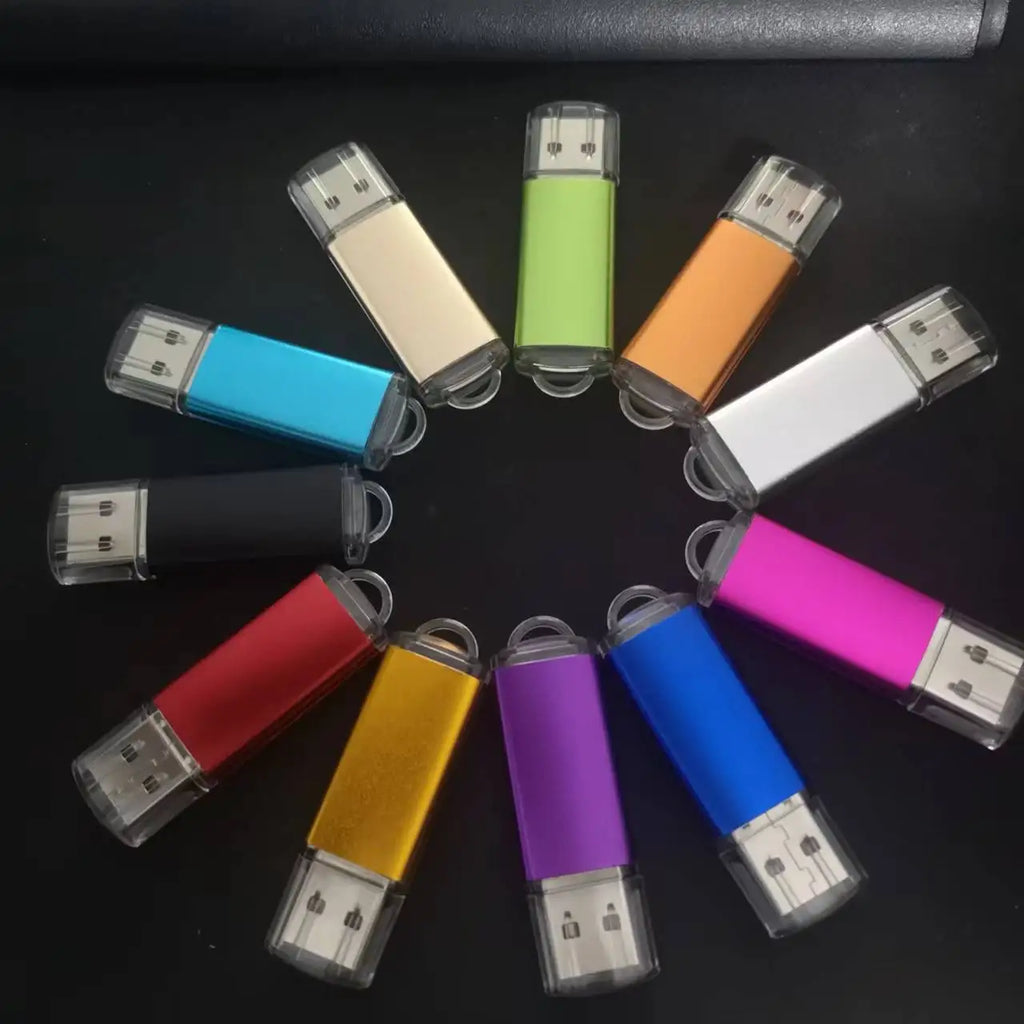50-Pack Custom Logo USB 2.0 Metal Flash Drives 4GB–64GB USB Flash Drive PRIMED