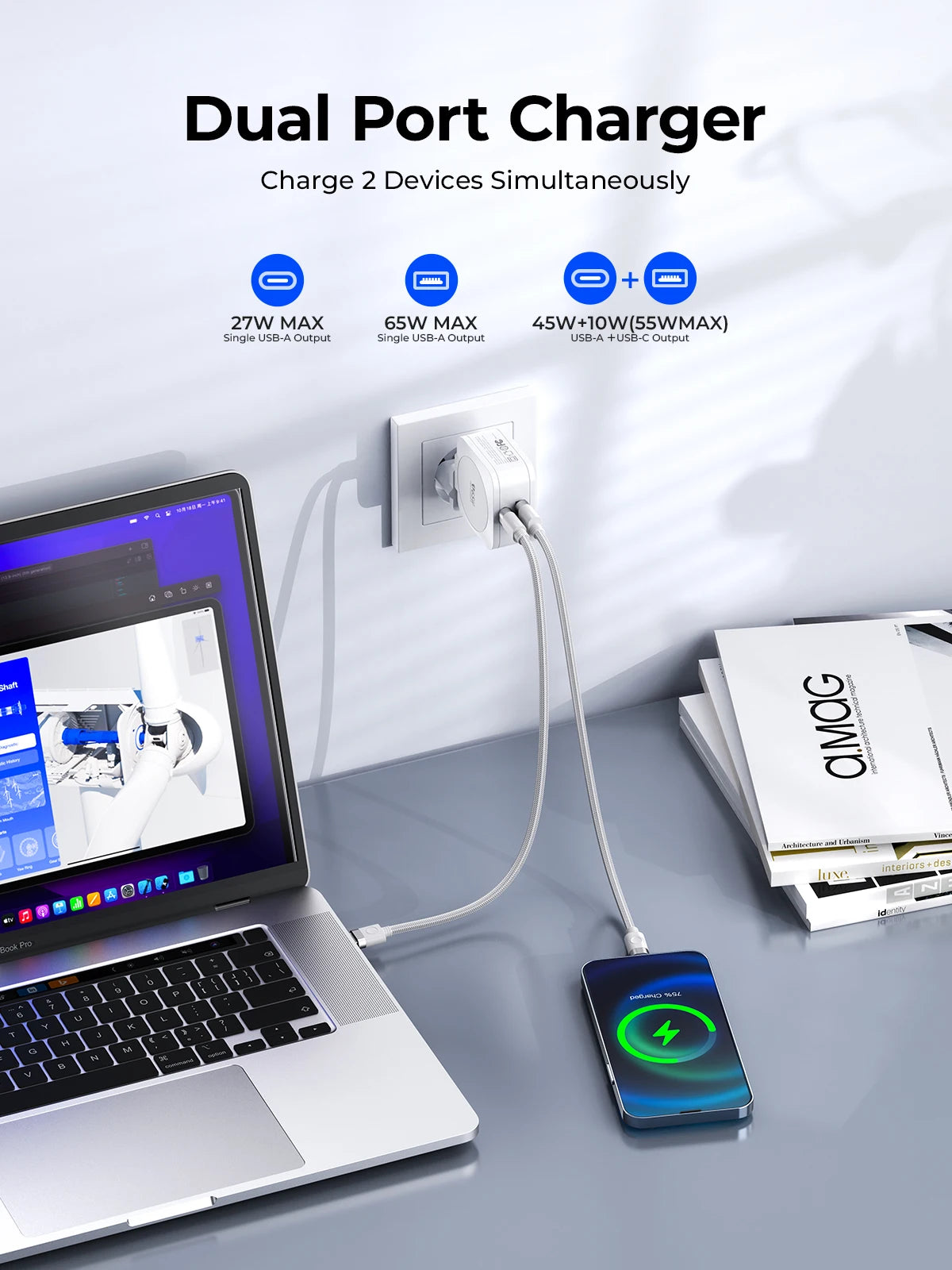 ORICO 65W GaN USB-C Fast Charger – iPhone, Laptop & More GaN USB-C Charger PRIMED