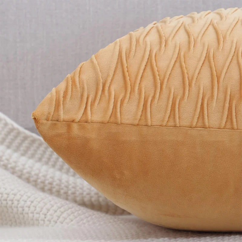 Super Soft Velvet Throw Pillow Cover 45x45cm | Striped Luxury