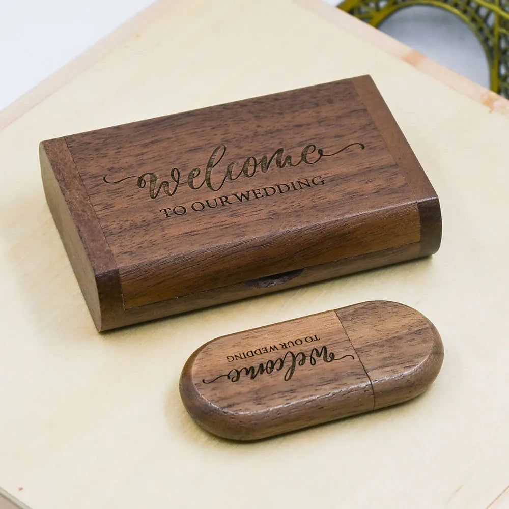 20-Pack Rosewood USB Flash Drives Custom Logo 32/64/128GB USB Flash Drive PRIMED