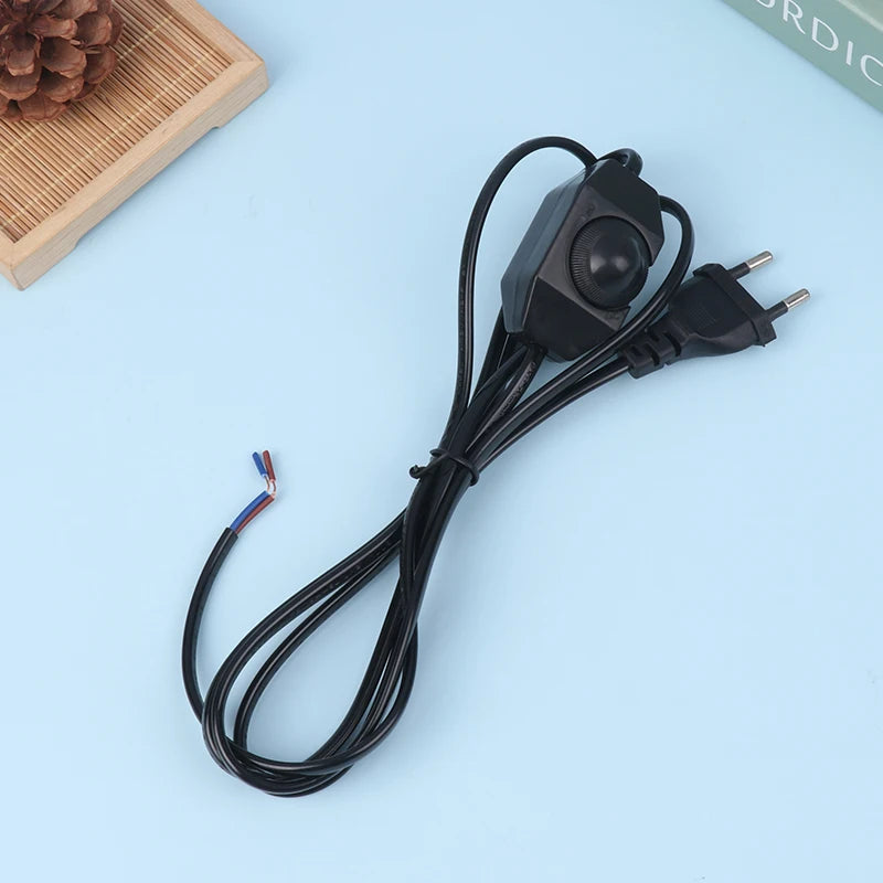 EU Plug 1.8M Dimmer Extension Cord for Table Lamp 220V Dimmer Extension Cord PRIMED Black