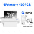GZQIANJI A4 Bluetooth Thermal Printer – Portable Inkless Thermal Printer PRIMED WH-100Pcs Fold