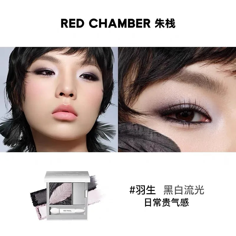 Shimmer & Matte Eyeshadow Palette – Nude Glitter Highlight + Brush