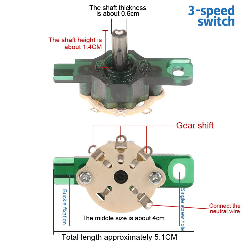 Round Fan Speed Control Switch – Floor & Wall Fan Replacement