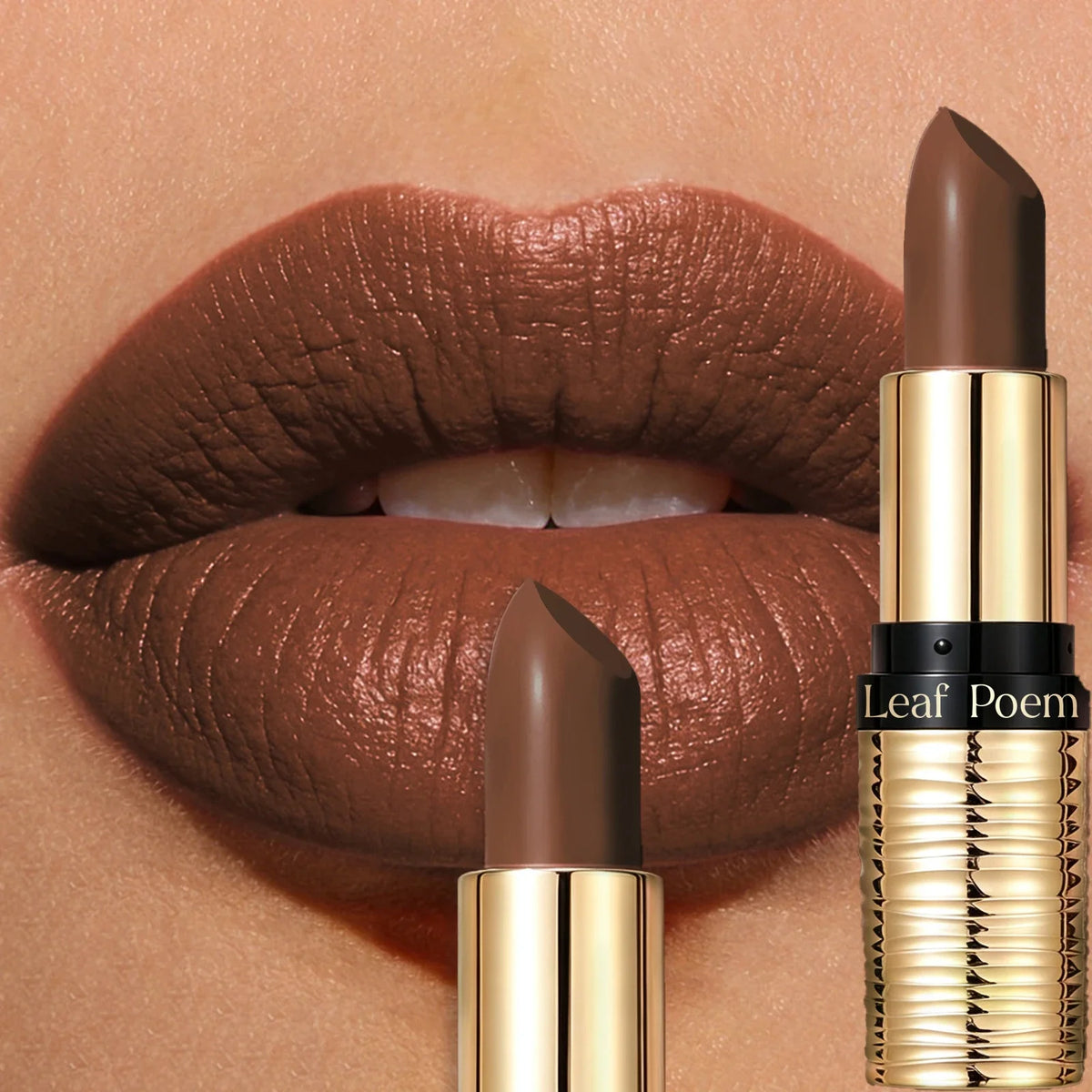 Velvet Matte Lipstick | Long-Lasting Gold Tube Lip Color