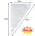 100 Pcs Disposable Anti-Burst Piping Bags for Icing & Baking