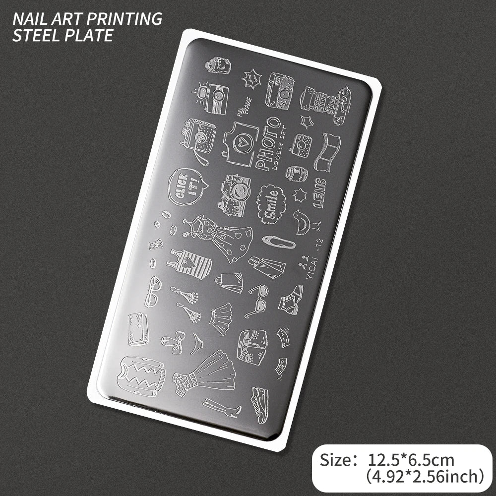 Nail Art Stamping Plate – Waves, Florals & Animal Designs