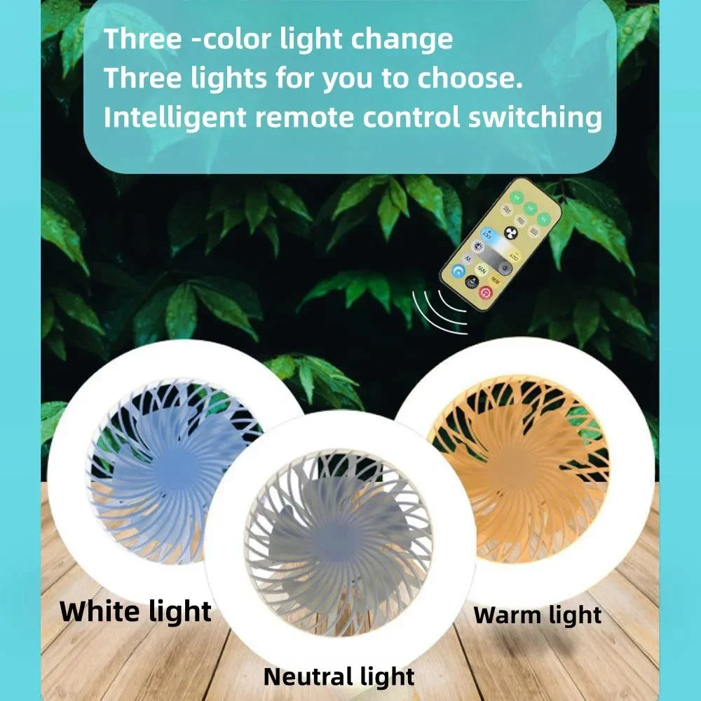 Dimmable Ceiling Fan Light with Remote Control E27 LED Ceiling Fan Light PRIMED