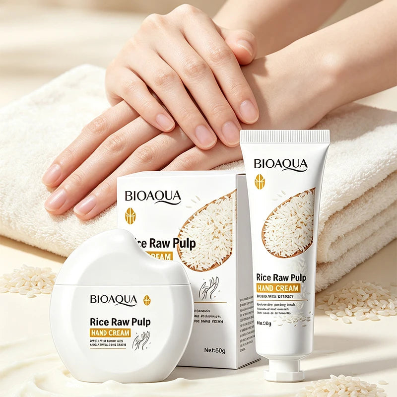 Rice Raw Pulp Moisturizing Skincare Set – Ampoule & Cream