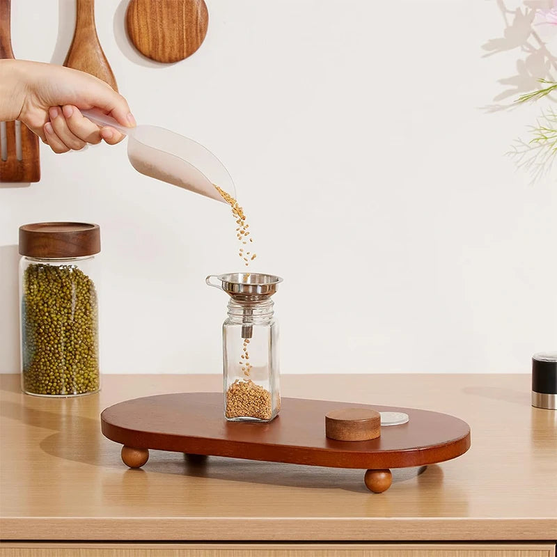 12-Piece 4oz Glass Spice Jars with Labels – Square Set Glass Spice Jar Set PRIMED