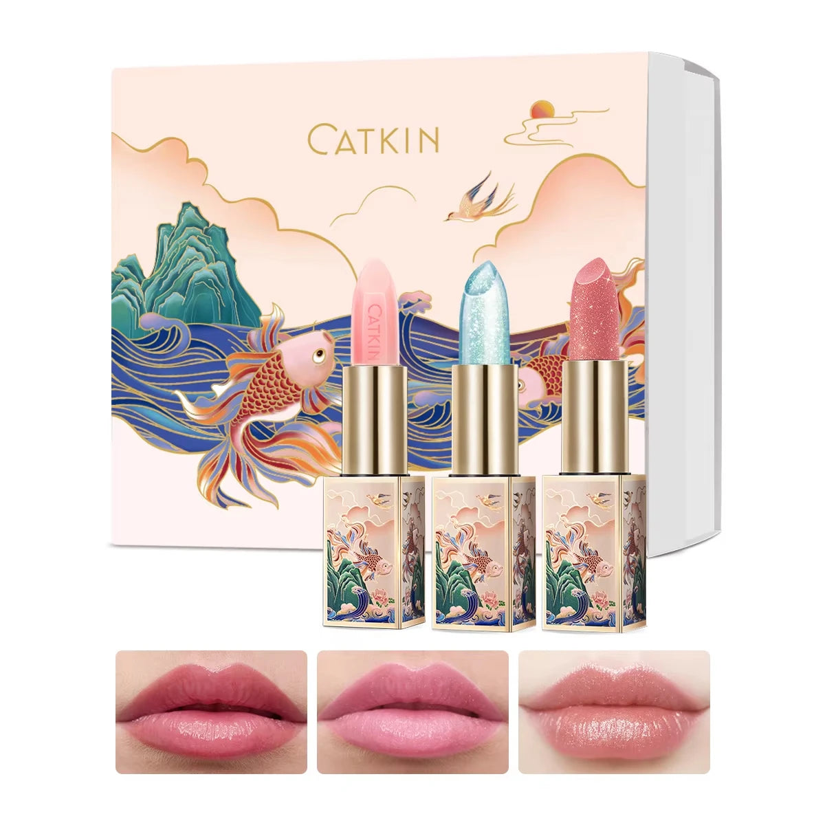 CATKIN Moonlight Colour-Changing Lip Balm Set of 3 | pH Glow Colour-Changing Lip Balm PRIMED C01 C08 C10