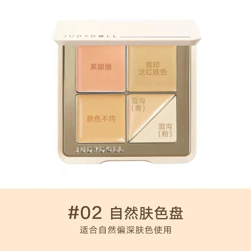 Judydoll 5-Color Concealer Palette – Moisturizing Highlight