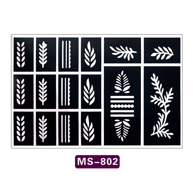 Hand Drawn Floral Temporary Tattoo Sticker – Cosmetic Grade Temporary Tattoo Sticker PRIMED B