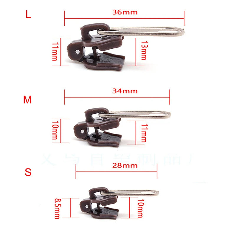 6-Piece Universal Zipper Repair Kit – DIY Zip Slider Set