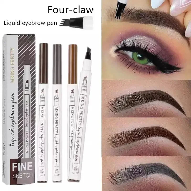 Blana 4-Fork Microblading Eyebrow Pencil | Waterproof Brow Pen Eyebrow Pencil PRIMED
