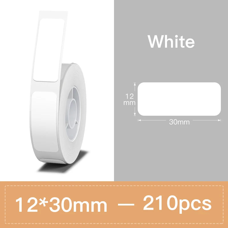 Niimbot Thermal Label Paper Roll – D11 D110 D101 Waterproof Thermal Label Roll PRIMED White 12-30mm