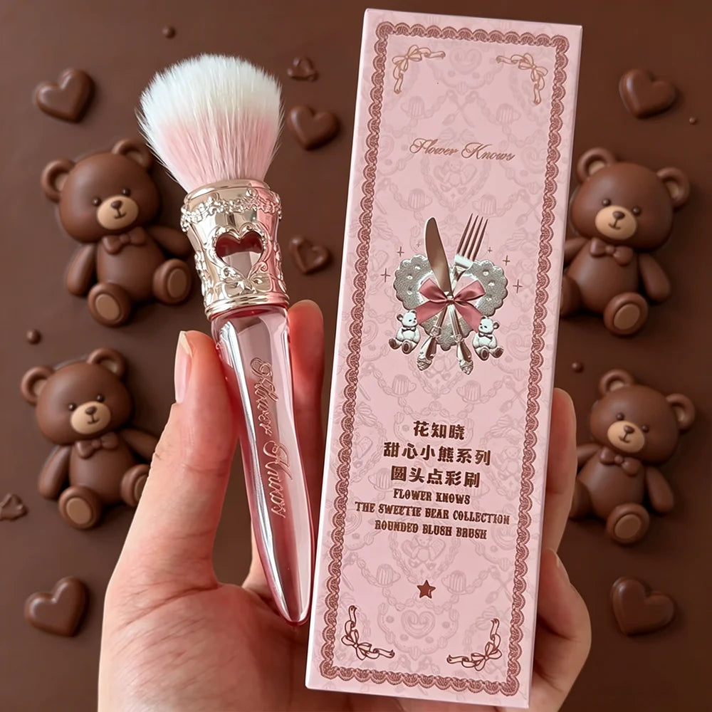 Flower Knows Sweetie Bear Rounded Blush Brush – Soft Fluffy