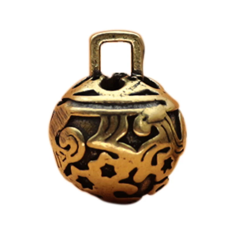 Brass Gluttony Beast Wind Bell Keychain | Tibetan Car Pendant Brass Bell Keychain PRIMED