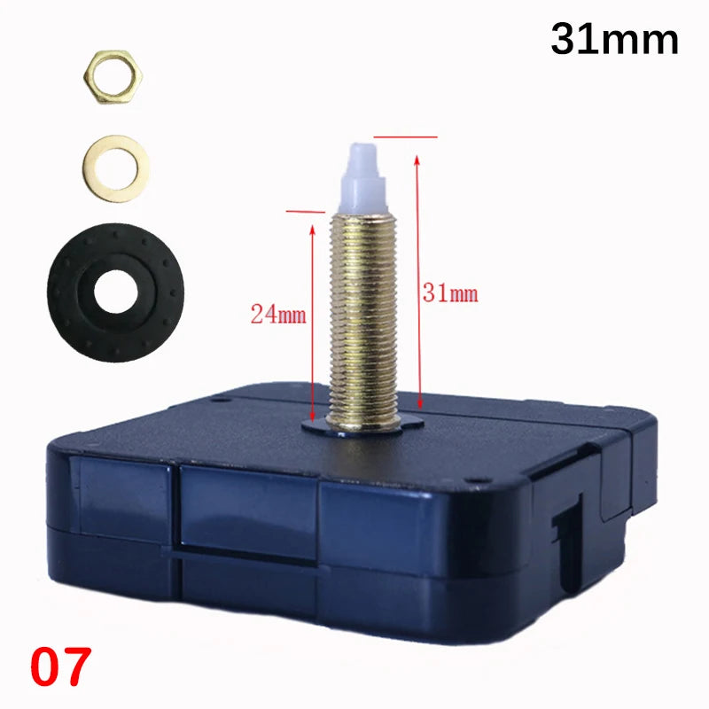 Silent Quartz Wall Clock Movement – DIY Long Shaft Repair Kit