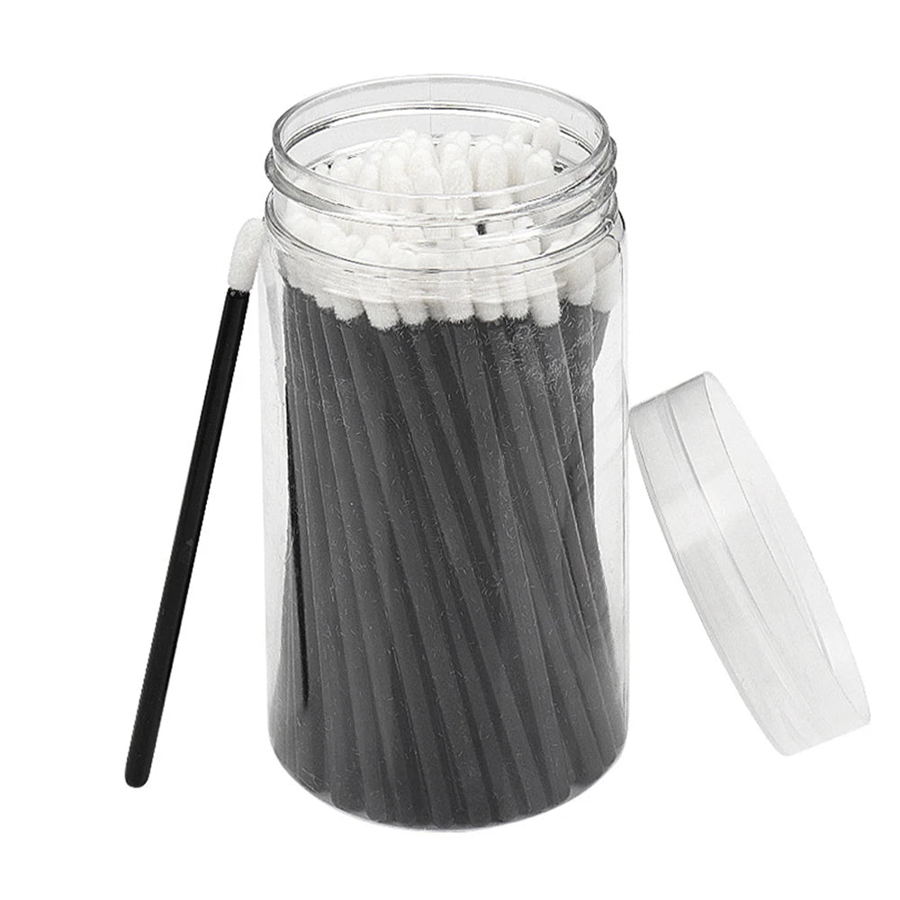 100 Pcs Disposable Lip Brushes & Mascara Wands | Crystal Tip