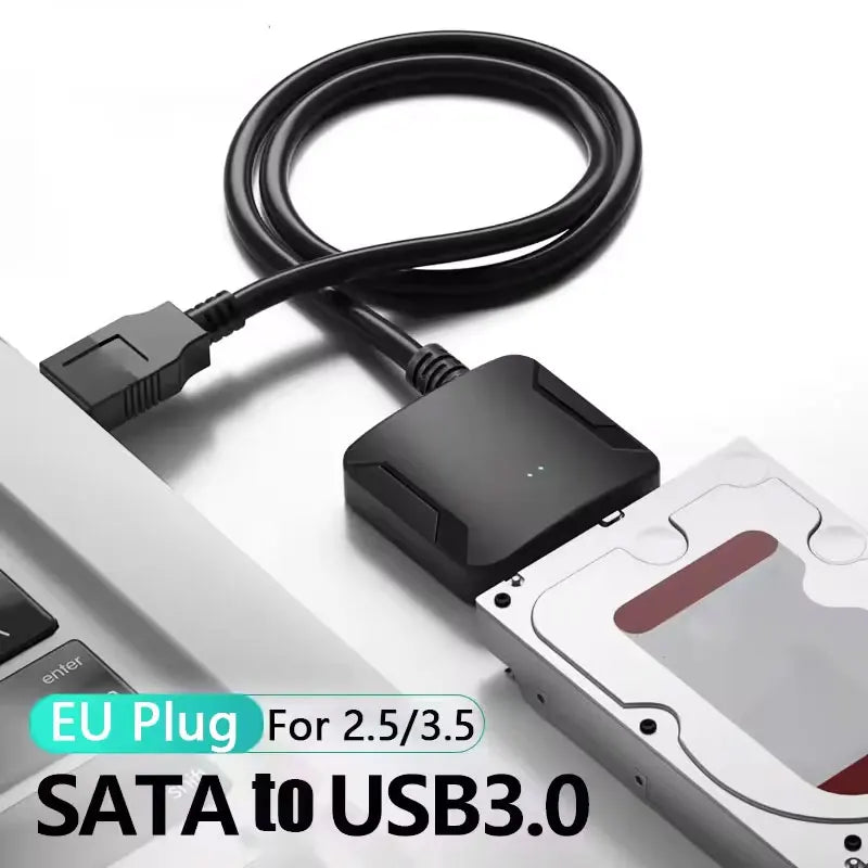 USB 3.0 to SATA Adapter – 2.5/3.5" HDD SSD, UASP 5Gbps SATA USB Adapter PRIMED