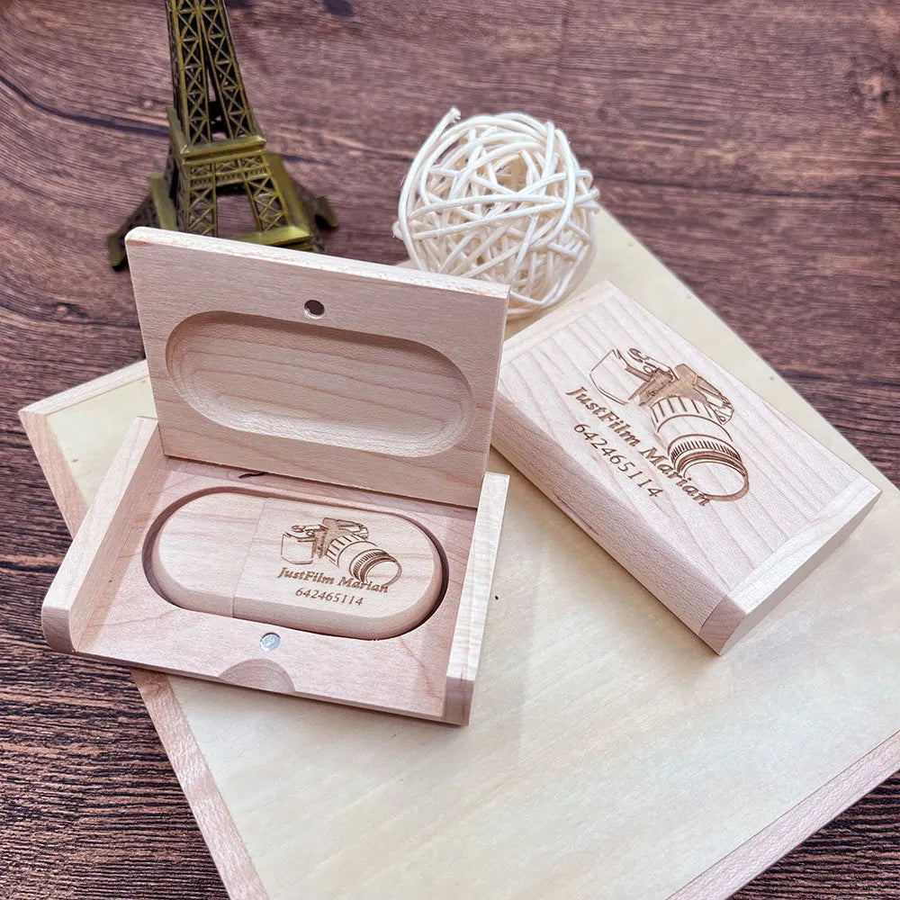5-Pack Wooden USB 3.0 Flash Drive 4GB–64GB | Custom Logo USB Flash Drive PRIMED
