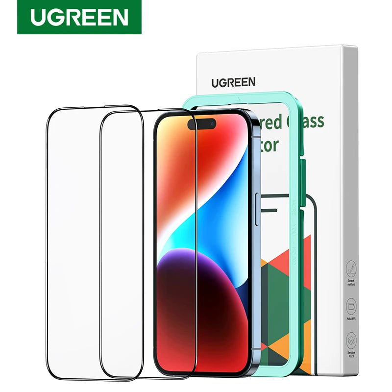 UGREEN 9D iPhone Screen Protector – 9H Tempered Glass Full Cover Tempered Glass Screen Protector PRIMED