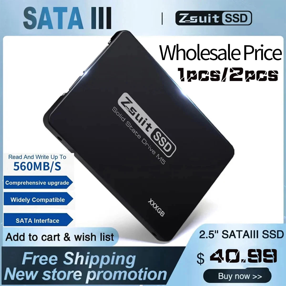 Z-Suit 1TB 2TB SATA III 2.5" Internal SSD – Laptop & Desktop