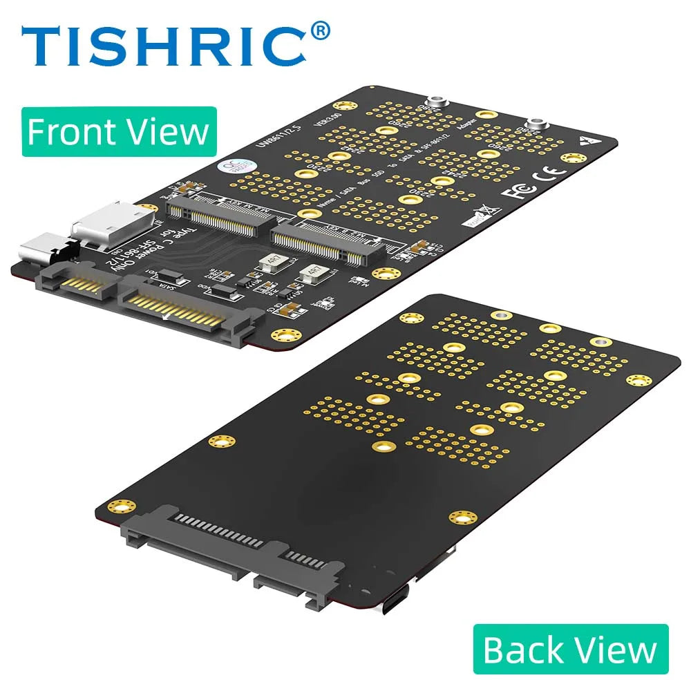 TISHRIC M.2 NGFF to SFF-8611/8612 NVMe SATA Adapter Card SSD Adapter Card PRIMED