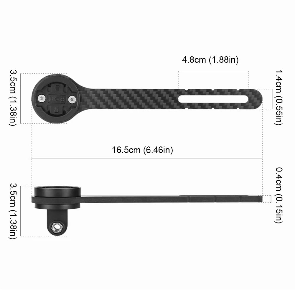 Carbon Fiber Bike Computer Mount | Universal Handlebar Holder Bike Computer Mount PRIMED