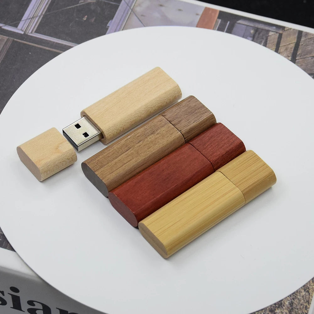Custom Logo Wooden USB Flash Drive 4GB–64GB | Laser Engraved Custom USB Flash Drive PRIMED