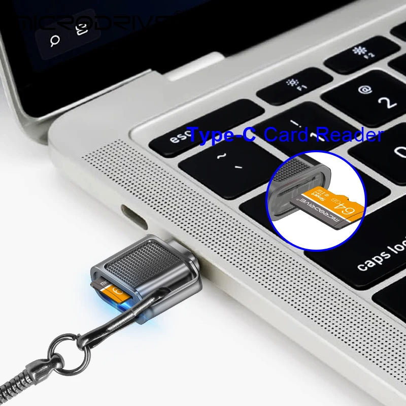 USB-C TF Micro SD Card Reader OTG Adapter for Laptop & Phone USB-C Card Reader PRIMED