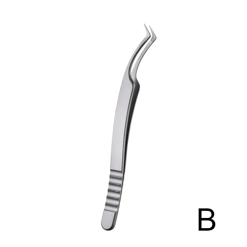 Stainless Steel Eyelash Extension Tweezers | Volume Lash Tool