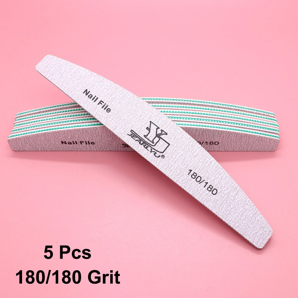 Professional Nail Buffer Files 80–240 Grit | 5/10 Pcs Set