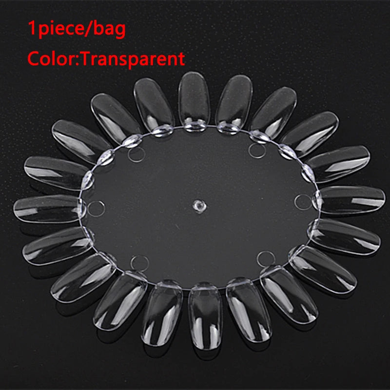 Nail Color Display Board & Practice Wheel – 20 Acrylic Tips